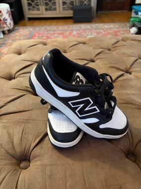 New Balance Kids Black and White Retro Athletic Sneakers